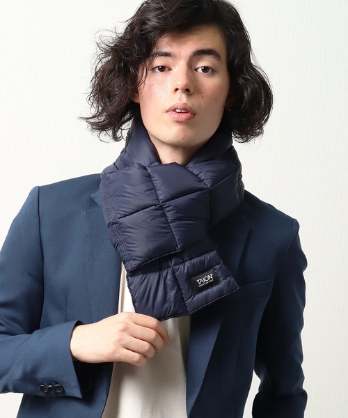TAION(タイオン)の「【 TAION / タイオン 】DOWN MUFFLER リップダウンマフラー TAION-201MT‥(マフラー・メンズ・レッド/オレンジ/オリーブ/ライトグレー/ブラック/ベージュ/ネイビー/ダークオレンジ/ダークネイビー・FREE)」の5枚目の写真