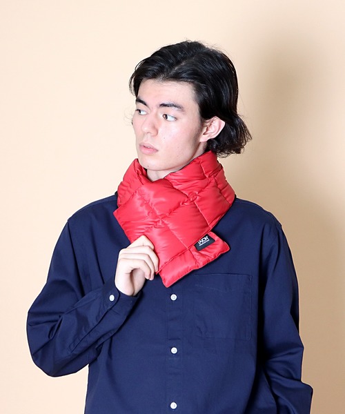 TAION(タイオン)の「【 TAION / タイオン 】DOWN MUFFLER リップダウンマフラー TAION-201MT‥(マフラー・メンズ・レッド/オレンジ/オリーブ/ライトグレー/ブラック/ベージュ/ネイビー/ダークオレンジ/ダークネイビー・FREE)」の7枚目の写真