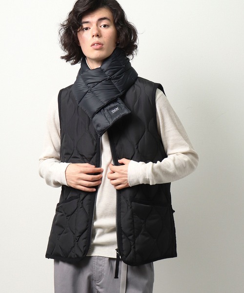 TAION(タイオン)の「【 TAION / タイオン 】DOWN MUFFLER リップダウンマフラー TAION-201MT‥(マフラー・メンズ・レッド/オレンジ/オリーブ/ライトグレー/ブラック/ベージュ/ネイビー/ダークオレンジ/ダークネイビー・FREE)」の2枚目の写真