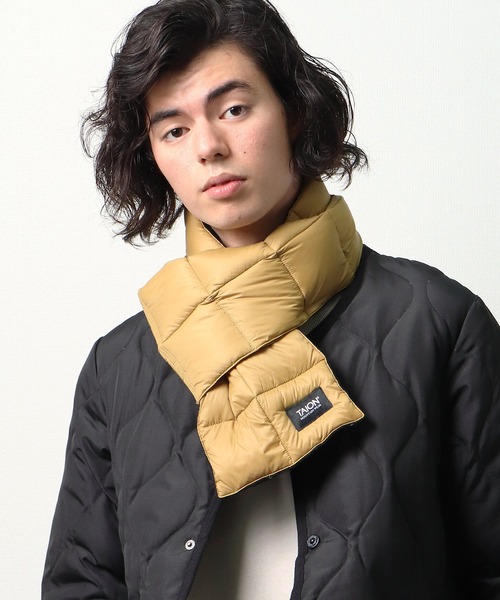 TAION(タイオン)の「【 TAION / タイオン 】DOWN MUFFLER リップダウンマフラー TAION-201MT‥(マフラー・メンズ・レッド/オレンジ/オリーブ/ライトグレー/ブラック/ベージュ/ネイビー/ダークオレンジ/ダークネイビー・FREE)」の10枚目の写真