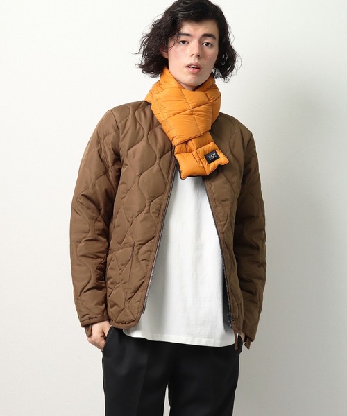 TAION(タイオン)の「【 TAION / タイオン 】DOWN MUFFLER リップダウンマフラー TAION-201MT‥(マフラー・メンズ・レッド/オレンジ/オリーブ/ライトグレー/ブラック/ベージュ/ネイビー/ダークオレンジ/ダークネイビー・FREE)」の11枚目の写真