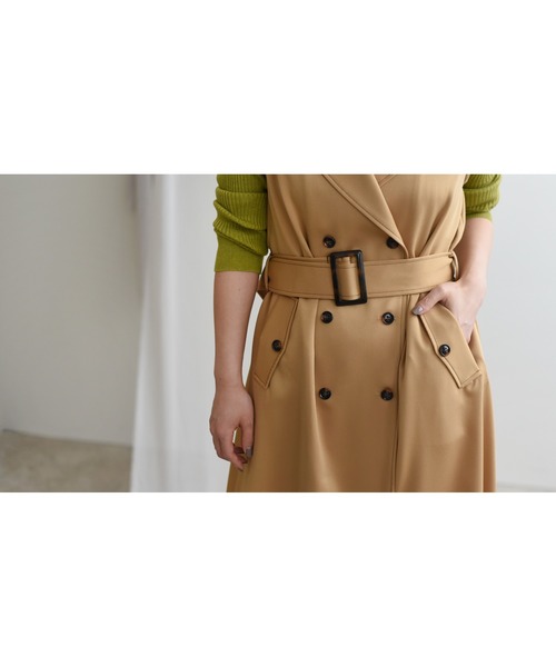 超可爱 トレンチフレアジレワンピース 本店は