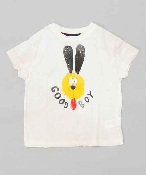 The animals observatory（ジ・アニマルズ・オブザーバトリー）の「The amimals observatory / イラスト 染め Tシャツ（Tシャツ/カットソー・キッズ・ホワイト・4Y/6Y/8Y/10Y/12Y/14Y）」の1枚目の写真