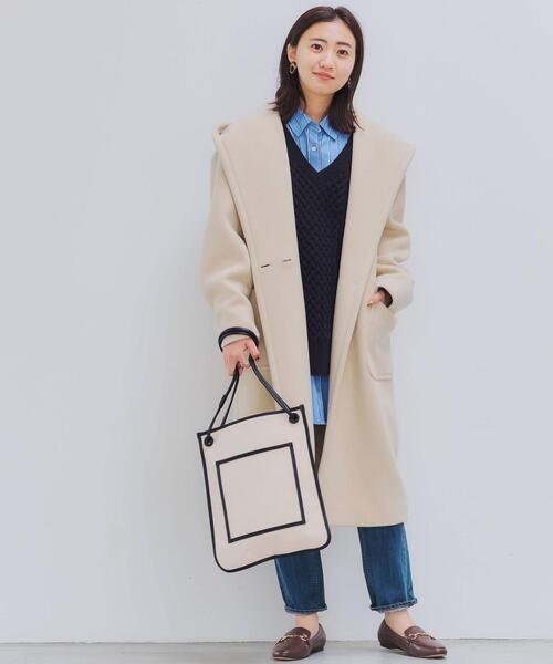 green label relaxing（グリーンレーベルリラクシング）の「SC サイセイ キャンバス トートバッグ（トートバッグ・レディース・オフホワイト/ベージュ/ブラック・FREE）」の12枚目の写真