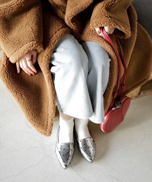 アートのように美しいパンプス ETEO モカシン フラットシューズ 8865-30_top1.jpg