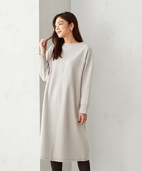 COMME CA ISM(コムサイズム)の「ボトルネック ワンピース(ワンピース・レディース・ライトグレー/ブラック/ベージュ・MEDIUM/LARGE)」の15枚目の写真