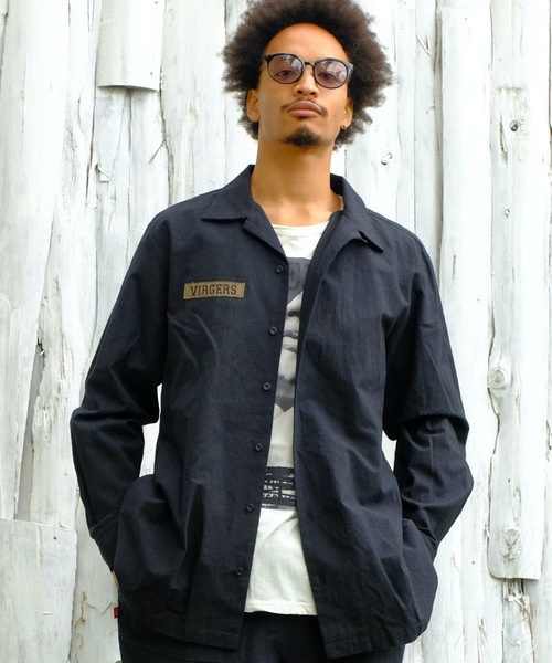VIRGOwearworks（ヴァルゴウェアワークス）の「Relaxed uniform shirts（シャツ/ブラウス・メンズ・チャコールグレー/ブラック/ベージュ・2/3/4）」の3枚目の写真