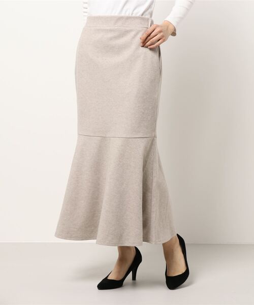 natural couture（ナチュラルクチュール）の「やわらかほっこりカラーマーメイドスカート（スカート・レディース・アイボリー/ベージュ/ブルー/グレー・FREE）」の15枚目の写真