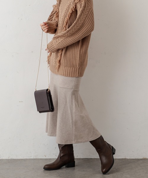 natural couture（ナチュラルクチュール）の「やわらかほっこりカラーマーメイドスカート（スカート・レディース・アイボリー/ベージュ/ブルー/グレー・FREE）」の10枚目の写真