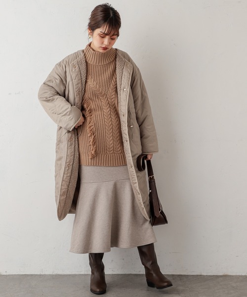 natural couture（ナチュラルクチュール）の「やわらかほっこりカラーマーメイドスカート（スカート・レディース・アイボリー/ベージュ/ブルー/グレー・FREE）」の12枚目の写真