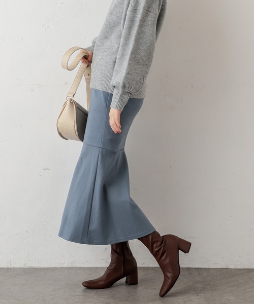 natural couture（ナチュラルクチュール）の「やわらかほっこりカラーマーメイドスカート（スカート・レディース・アイボリー/ベージュ/ブルー/グレー・FREE）」の16枚目の写真