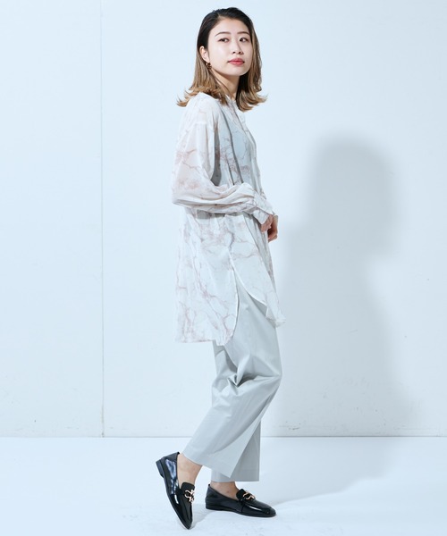 Lui's（ルイス）の「タイダイシアーロングシャツ（シャツ/ブラウス・レディース・ベージュ/イエロー/ミント・FREE）」の13枚目の写真