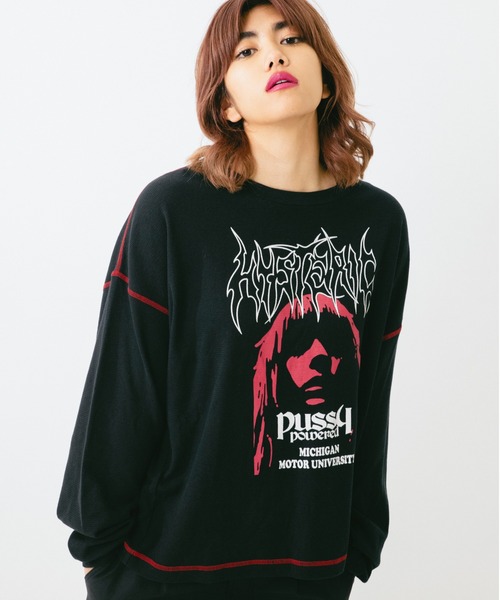 HYSTERIC GLAMOUR スウェットカットソー（レディースM相当） 人気」【ヒステリックグラマー】 HYSTERIC GLAMOUR スウェット