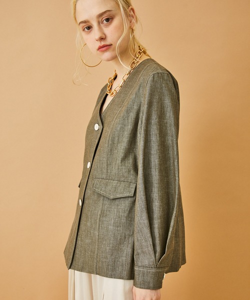 INella（イネラ）の「【INella(イネラ)】スラブダンガリーノーカラー