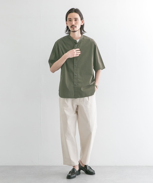 MHL.（エムエイチエル）の「『別注』MHL.×URBAN RESEARCH　GARMENT DYE POPLIN（シャツ/ブラウス・メンズ・グレー/ブラウン・MEDIUM/LARGE/X-LARGE）」の4枚目の写真