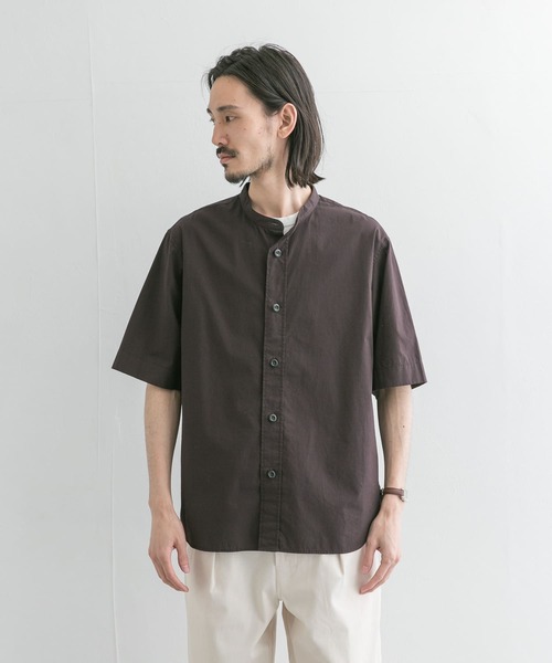 MHL.（エムエイチエル）の「『別注』MHL.×URBAN RESEARCH　GARMENT DYE POPLIN（シャツ/ブラウス・メンズ・グレー/ブラウン・MEDIUM/LARGE/X-LARGE）」の6枚目の写真