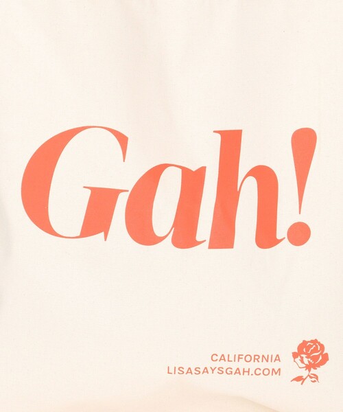 FREAK'S STORE(フリークスストア)の「▽Lisa Says Gah/リサ セイ ガウ GAH TOTE/ガートート(ロゴトートバッグ)(トートバッグ・レディース・ナチュラル/ピンク・ONE SIZE)」の12枚目の写真