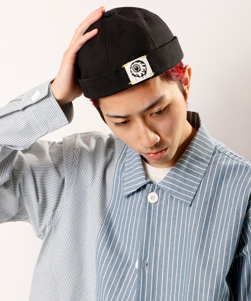 MISHKA（ミシカ）の「【MISHKA】ロールキャップ フィッシャーマンキャップ（キャップ・メンズ・ブラック/レッド/カーキ・FREE）」の2枚目の写真