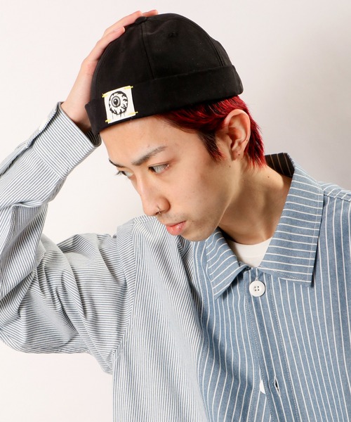 MISHKA（ミシカ）の「【MISHKA】ロールキャップ フィッシャーマンキャップ（キャップ・メンズ・ブラック/レッド/カーキ・FREE）」の4枚目の写真