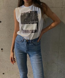 Avvenente | 【Avvenente】スリーブレスニュアンス転写プリントカットソー(Tシャツ/カットソー)