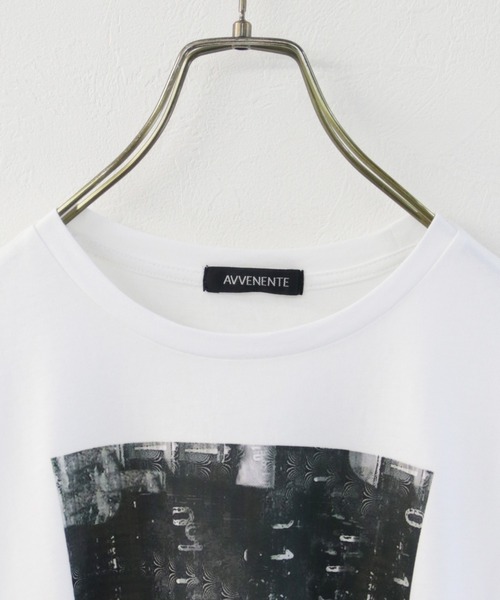 Avvenente（アベネンテ）の「【Avvenente】スリーブレスニュアンス転写プリントカットソー（Tシャツ/カットソー・レディース・ブラック/オフホワイト・M）」の6枚目の写真