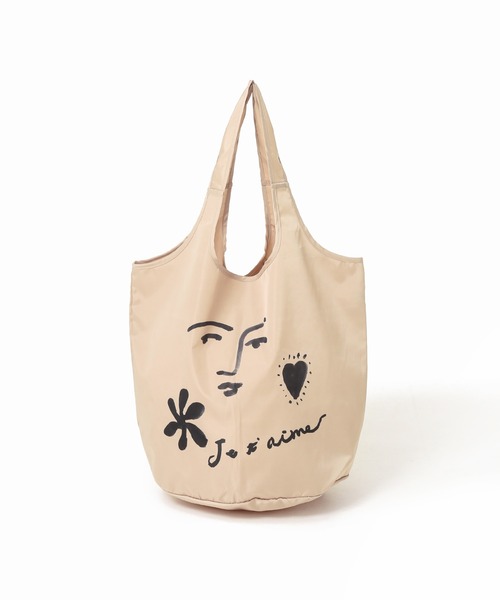 SLOBE IENA（スローブイエナ）の「SLOBE × opnner FACE エコバッグ◆（エコバッグ/サブバッグ・レディース・ベージュ・FREE）」の12枚目の写真