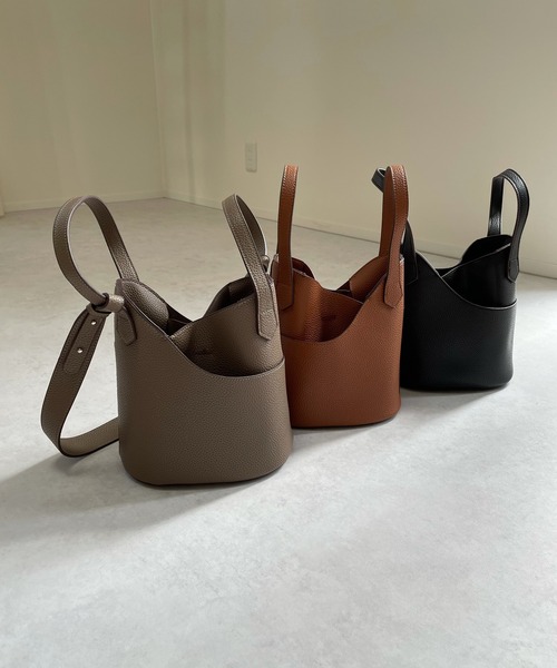 LE MORE（リモア）の「ミニバケットショルダーバッグ（ショルダーバッグ・レディース・ブラック/ブラウン/ベージュ・FREE）」の10枚目の写真