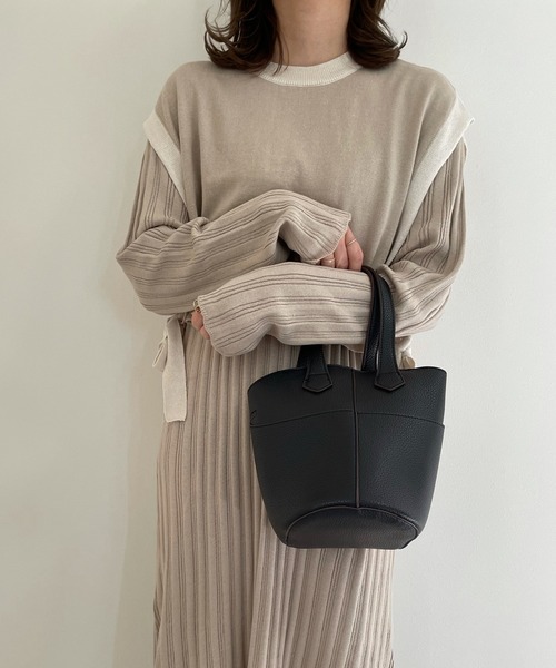 LE MORE（リモア）の「ミニバケットショルダーバッグ（ショルダーバッグ・レディース・ブラック/ブラウン/ベージュ・FREE）」の11枚目の写真
