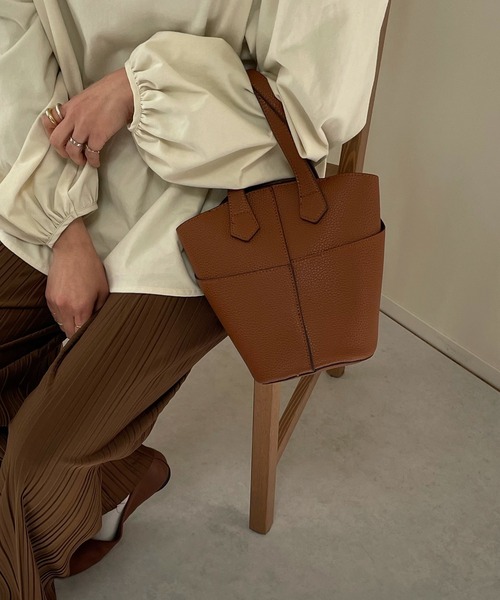 LE MORE（リモア）の「ミニバケットショルダーバッグ（ショルダーバッグ・レディース・ブラック/ブラウン/ベージュ・FREE）」の14枚目の写真