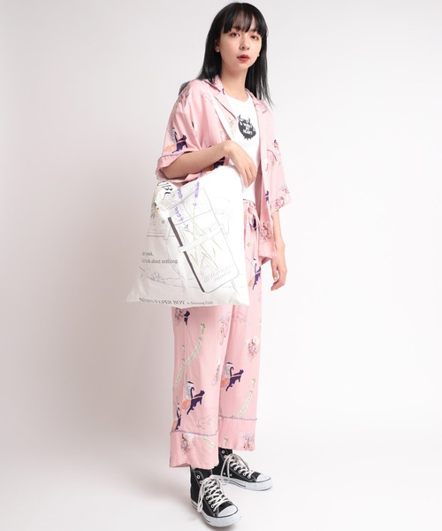 RNA（アールエヌエー）の「E4793 ＷＯＲＫ　ＵＰニュースペーパーＢＡＧ（トートバッグ・レディース・ホワイト系その他/ホワイト・FREE）」の7枚目の写真