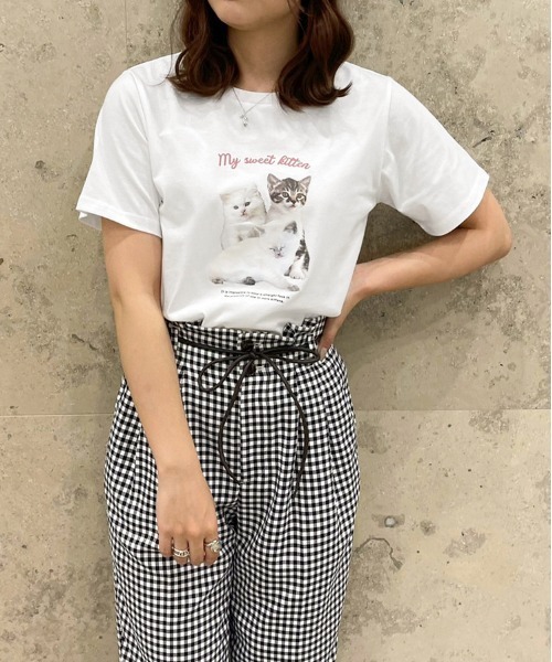 apres jour（アプレジュール）の「アソートプリントTシャツ【ZOZOTOWN限定アイテム】（Tシャツ/カットソー・レディース・アイボリー/ライトピンク/オフホワイト/ホワイト系その他/クリーム/ホワイト系その他2/ブルー/ピンク系その他・X-LARGE/フリー）」の18枚目の写真