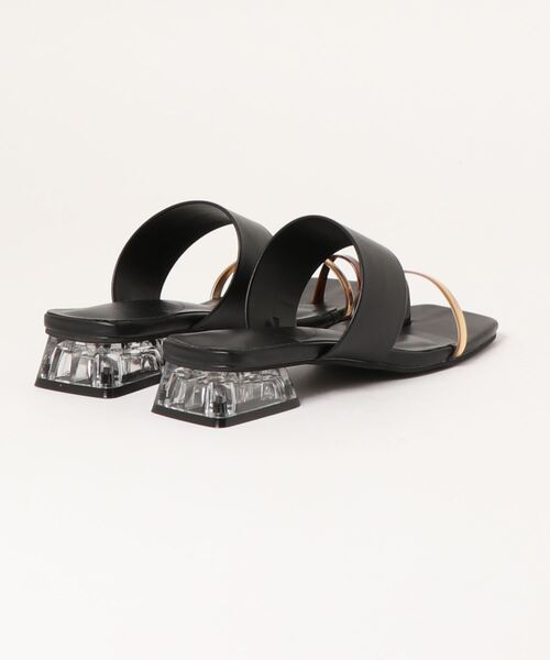 NOFALL（ノーフォール）の「アシメベルトクリアヒールサンダル（サンダル・レディース・ホワイト系その他/ブラック系その他/ブラウン系その他/ベージュ系その他・LL/3L/SS/S/M/L）」の5枚目の写真