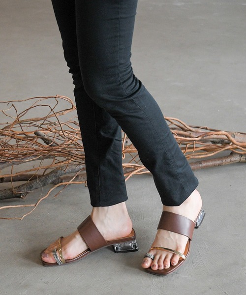 NOFALL（ノーフォール）の「アシメベルトクリアヒールサンダル（サンダル・レディース・ホワイト系その他/ブラック系その他/ブラウン系その他/ベージュ系その他・LL/3L/SS/S/M/L）」の14枚目の写真