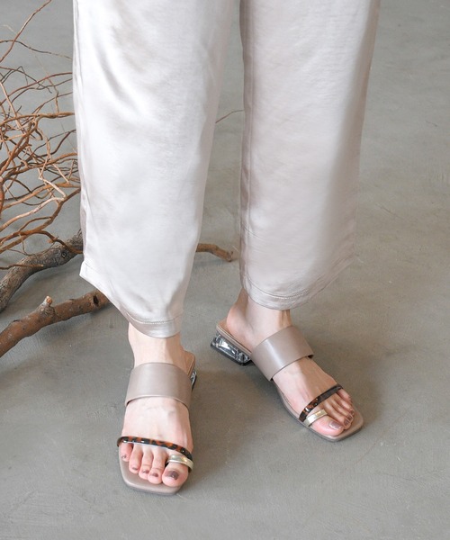 NOFALL（ノーフォール）の「アシメベルトクリアヒールサンダル（サンダル・レディース・ホワイト系その他/ブラック系その他/ブラウン系その他/ベージュ系その他・LL/3L/SS/S/M/L）」の19枚目の写真