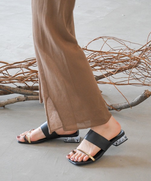 NOFALL（ノーフォール）の「アシメベルトクリアヒールサンダル（サンダル・レディース・ホワイト系その他/ブラック系その他/ブラウン系その他/ベージュ系その他・LL/3L/SS/S/M/L）」の18枚目の写真