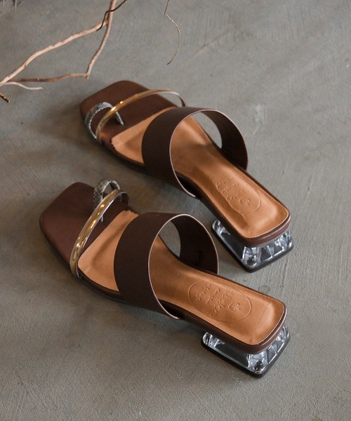 NOFALL（ノーフォール）の「アシメベルトクリアヒールサンダル（サンダル・レディース・ホワイト系その他/ブラック系その他/ブラウン系その他/ベージュ系その他・LL/3L/SS/S/M/L）」の7枚目の写真