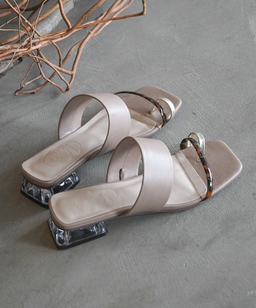 NOFALL（ノーフォール）の「アシメベルトクリアヒールサンダル（サンダル・レディース・ホワイト系その他/ブラック系その他/ブラウン系その他/ベージュ系その他・LL/3L/SS/S/M/L）」の8枚目の写真