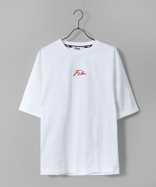 FILA（フィラ）の「【FILA/フィラ】WEB限定 別注 ビックシルエット 綿100% 半袖 Tシャツ（Tシャツ/カットソー・メンズ・ベージュ/ホワイト/ブラック/ブラック系その他2/ブラック系その他3/ブラック系その他/ホワイト系その他/ホワイト系その他2/グレー系その他/グレイッシュベージュ/ベージュ系その他/ホワイト系その他3/ダークグリーン/チャコール/ホワイト系・M/L/LL）」の22枚目の写真