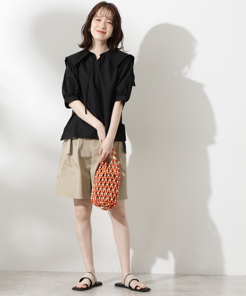 N.（N. Natural Beauty Basic）（エヌエヌナチュラルビューティーベーシック）の「セーラーカラーブラウス（シャツ/ブラウス・レディース・ホワイト/ブラック/イエロー・MEDIUM）」の21枚目の写真