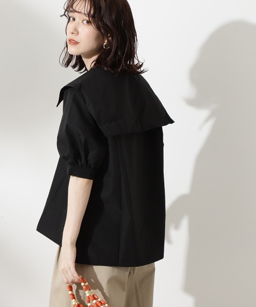 N.（N. Natural Beauty Basic）（エヌエヌナチュラルビューティーベーシック）の「セーラーカラーブラウス（シャツ/ブラウス・レディース・ホワイト/ブラック/イエロー・MEDIUM）」の22枚目の写真