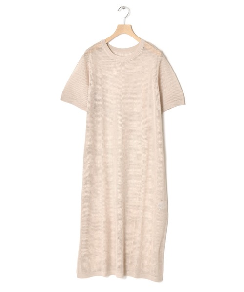 Alley by w closet（アリーバイダブルクローゼット）の「【Alley】メッシュ編み半袖ニットワンピース（ワンピース・レディース・ベージュ・FREE）」の17枚目の写真
