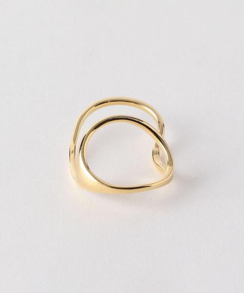 green label relaxing(グリーンレーベルリラクシング)の「FM メタル 2ホール リング(リング・レディース・シルバー/ゴールド・FREE)」の4枚目の写真