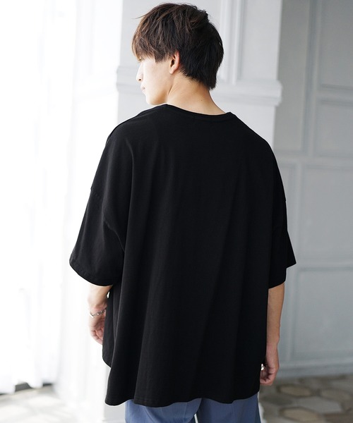 MinoriTY（マイノリティ）の「【MinoriTY】ブランドロゴ半袖Tシャツ 刺繍 オーバーサイズ ルーズシルエット 無地 インナー メンズ ビッグTシャツ（Tシャツ/カットソー・メンズ・ブラック/オフホワイト/ブルーグレー/グレー系その他/ラベンダー/ライトアッシュグレー・M/L/S）」の12枚目の写真