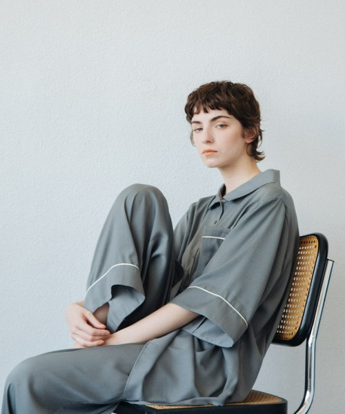 ACCL（エーシーシーエル）の「パイピング　リラックスワイドパンツ（その他パンツ・レディース・ピンク/ベージュ/グリーン/グレー・FREE）」の12枚目の写真