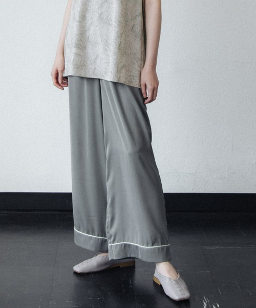 ACCL（エーシーシーエル）の「パイピング　リラックスワイドパンツ（その他パンツ・レディース・ピンク/ベージュ/グリーン/グレー・FREE）」の19枚目の写真