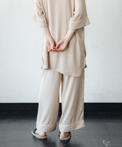 ACCL（エーシーシーエル）の「パイピング　リラックスワイドパンツ（その他パンツ・レディース・ピンク/ベージュ/グリーン/グレー・FREE）」の21枚目の写真