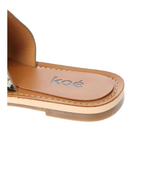 koe(コエ)の「2ベルトフラットサンダル*(サンダル・レディース・A/ホワイト/ブラック・L/M/S)」の9枚目の写真