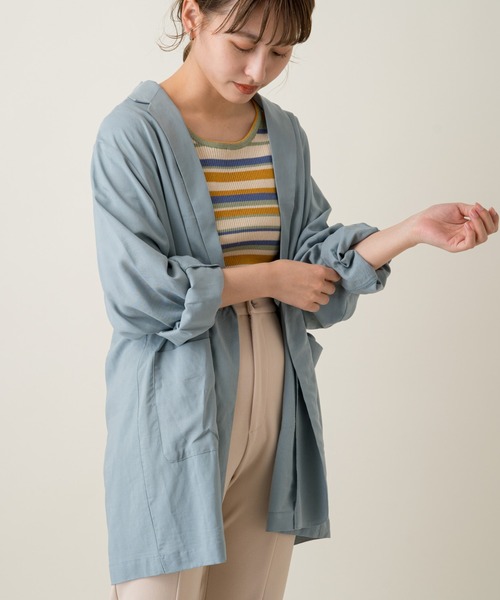 Kastane（カスタネ）の「リネンボイルBIGジャケット（テーラード