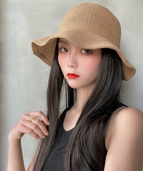 LIPSERVICE（リップサービス）の「ナチュラルストローハット【ZOZOTOWN限定】（ハット・レディース・ホワイト/ベージュ/ブラック・FREE）」の5枚目の写真