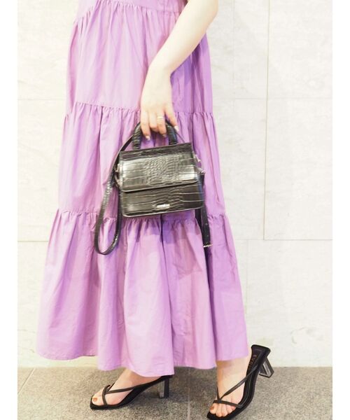 EVRIS（エヴリス）の「ティアードマキシワンピース（ワンピース・レディース・ホワイト/ブラック/パープル/ベージュ・FREE）」の14枚目の写真